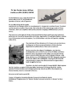 A preview of a PDF biography for Parkinson, Gordon James William